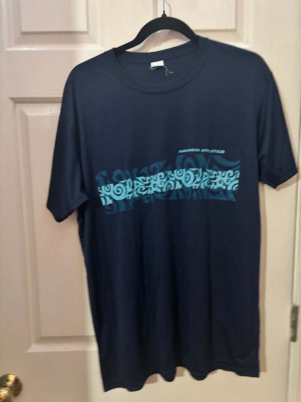 Pacific Hawaiian Athletics Sports Tee Tribal Band Navy XL
